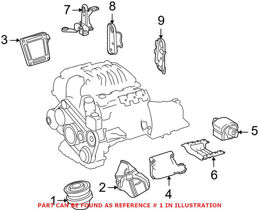Mercedes Engine Mount - Front Passenger Side 2212401817