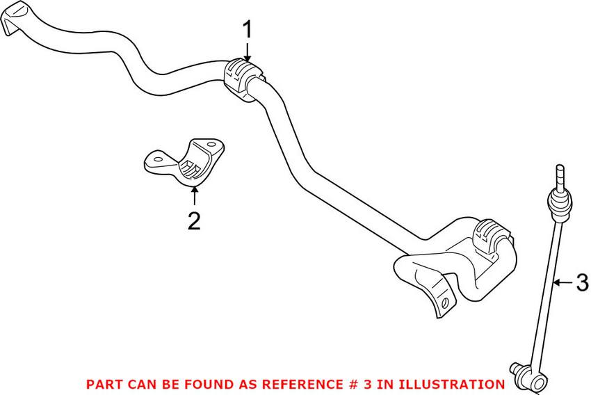 Mercedes Sway Bar End Link - Front Driver Side 2213200189