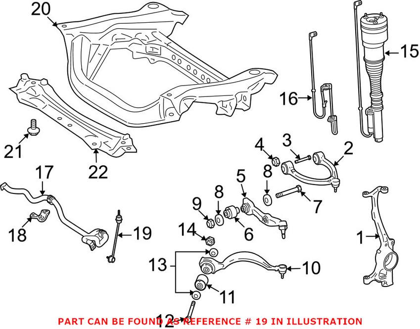 Mercedes Sway Bar End Link - Front Driver Side 2213201589