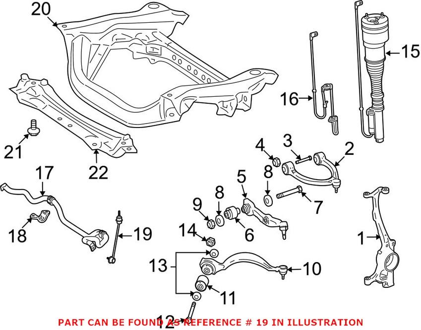 Mercedes Sway Bar End Link - Front Passenger Side 2213201689