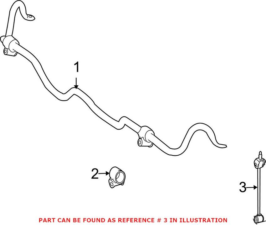 Mercedes Sway Bar End Link - Rear Passenger Side 2213202289