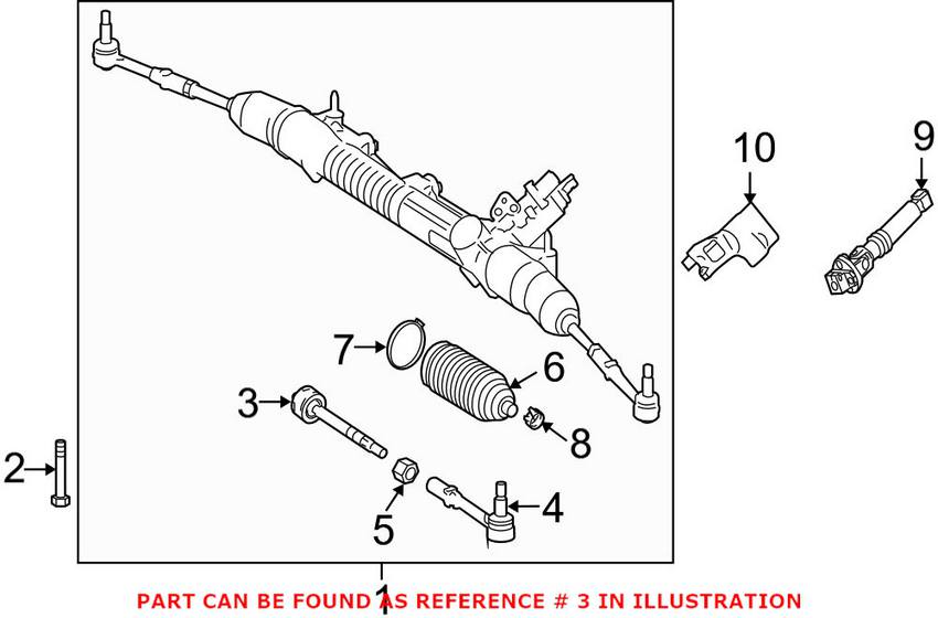 Mercedes Tie Rod - Front Inner 2213301603