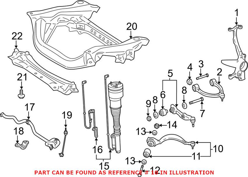 Mercedes Control Arm - Front Passenger Side Lower Forward 2213306611