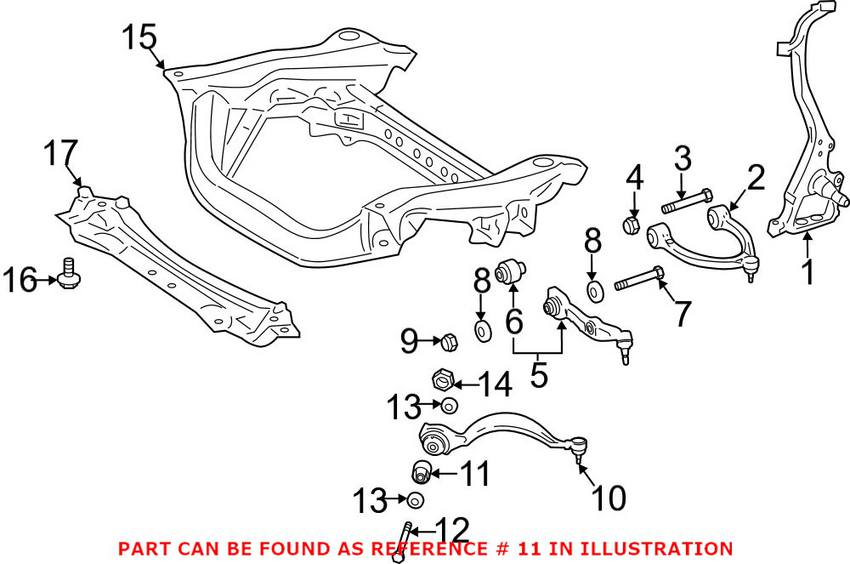 Mercedes Control Arm Bushing - Front Lower Forward 2213330814