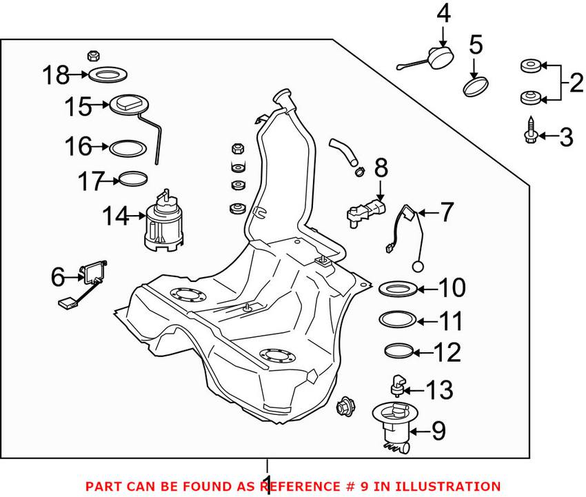 Mercedes Fuel Level Sender (w/ Filter) 221470179028