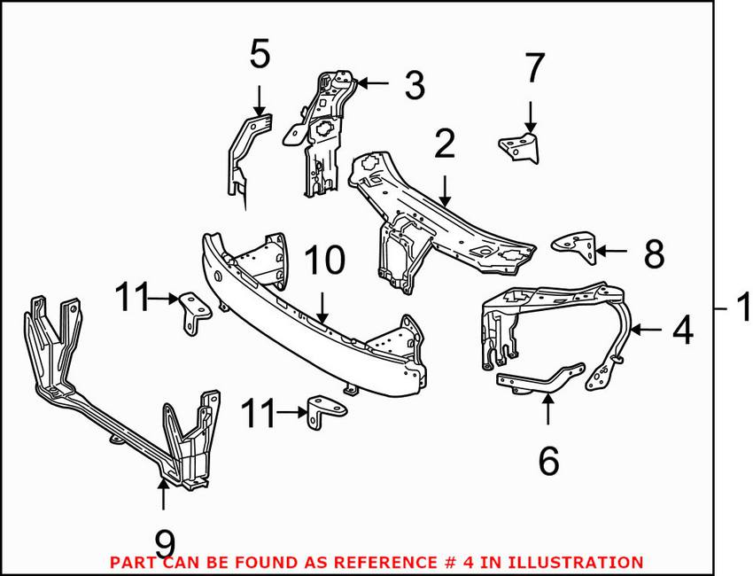 Mercedes Headlight Frame - Driver Side 2216200191