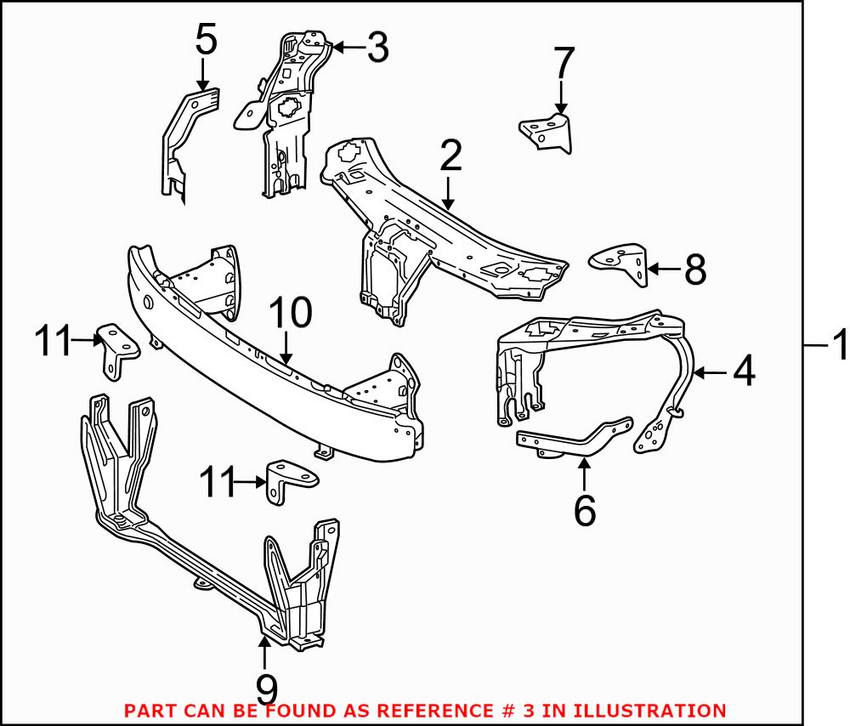 Mercedes Headlight Frame - Passenger Side 2216200291