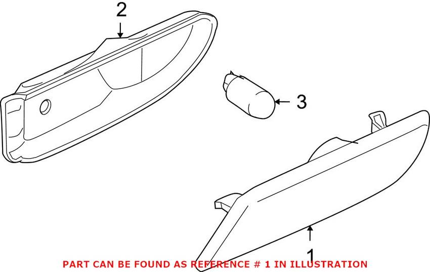 Mercedes Turn Signal Light Lens - Driver Side 2218200521