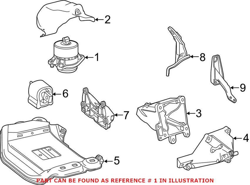 Mercedes Engine Mount - Passenger Side 2222405017