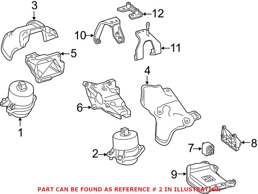 Mercedes Engine Mount - Driver Side 2222405117