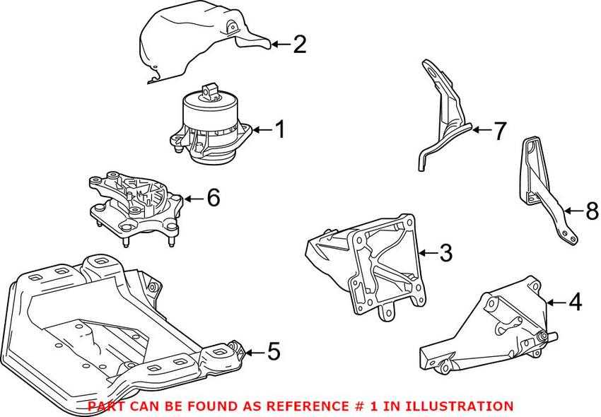 Mercedes Engine Mount - Passenger Side 2222407817