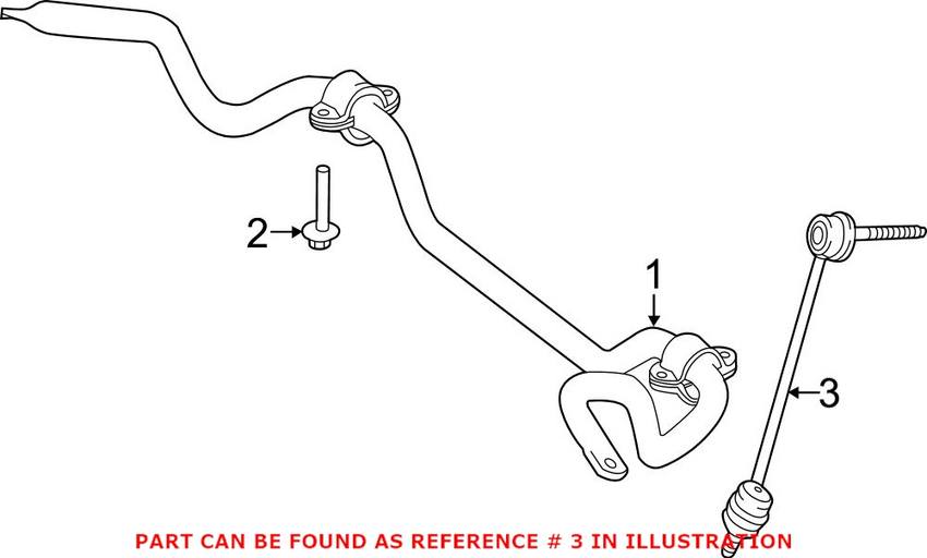 Mercedes Sway Bar End Link - Front Passenger Side 2223201689