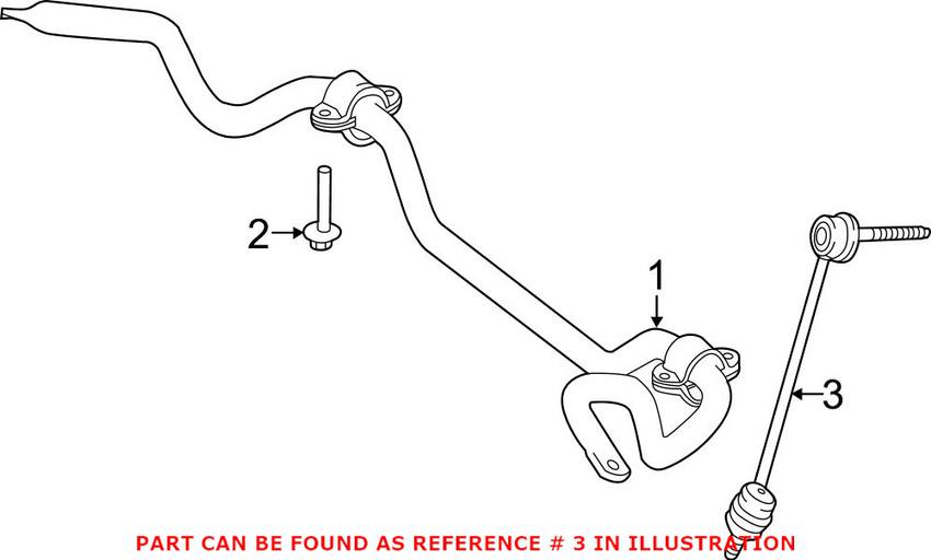 Mercedes Sway Bar End Link - Front Driver Side 2223201789