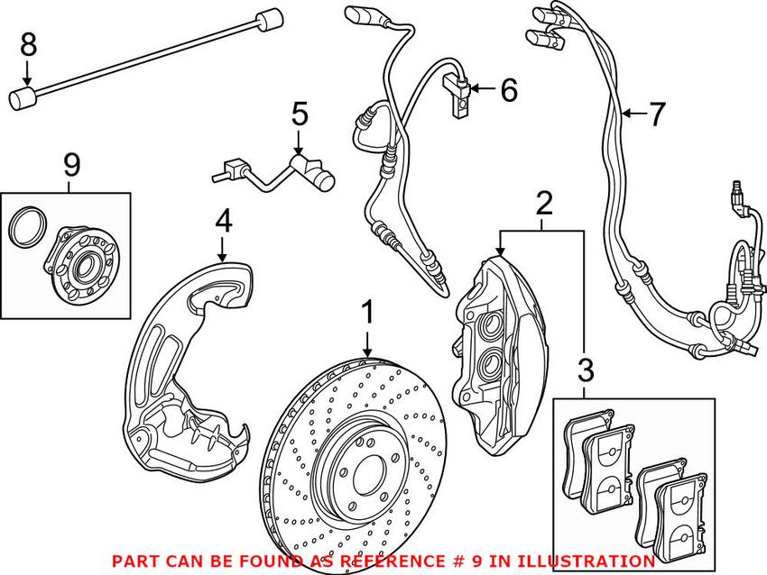 Mercedes Wheel Bearing and Hub Assembly - Front 2223340206