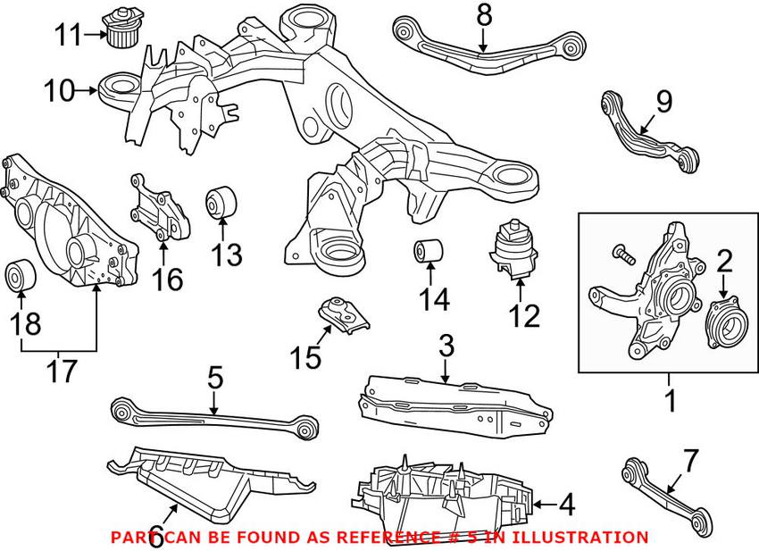 Mercedes Suspension Trailing Arm - Rear Passenger Right 2223500229