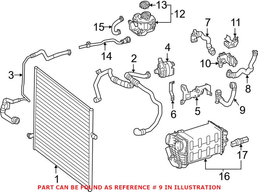 Mercedes Turbocharger Intercooler Hose 2225010893