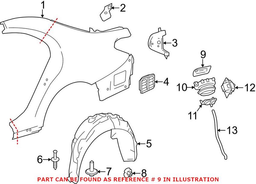 Mercedes Fuel Filler Door - Rear 2227570006