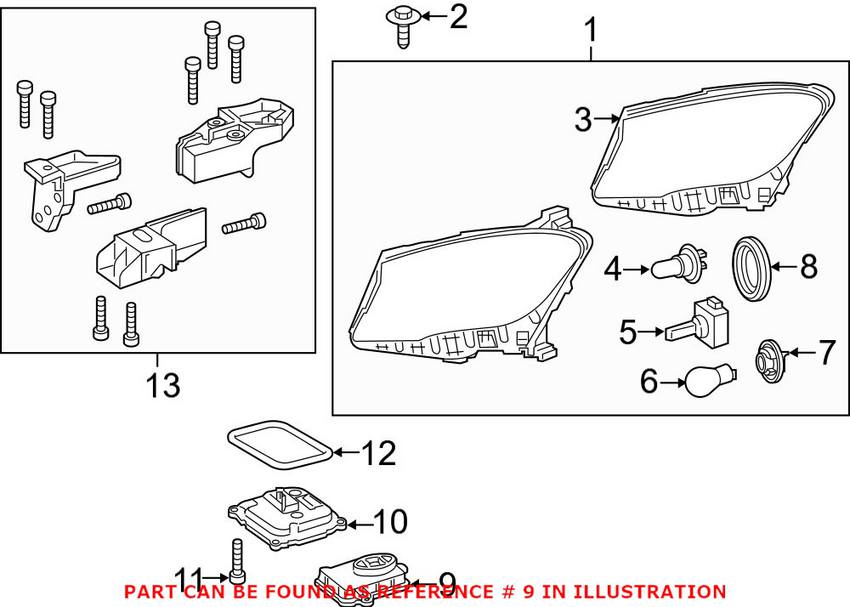 Mercedes Headlight Ballast (Xenon) 2229003300