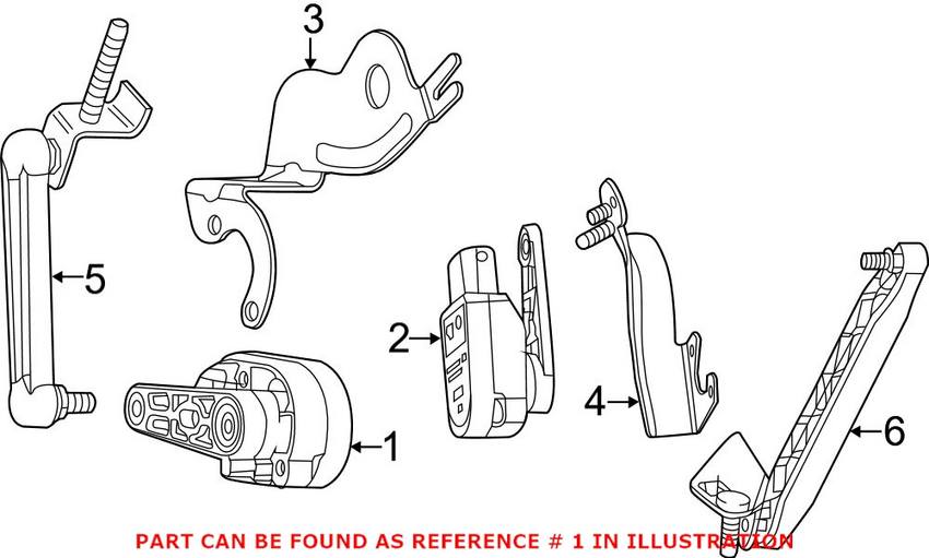 Mercedes Headlight Level Sensor 2229050503