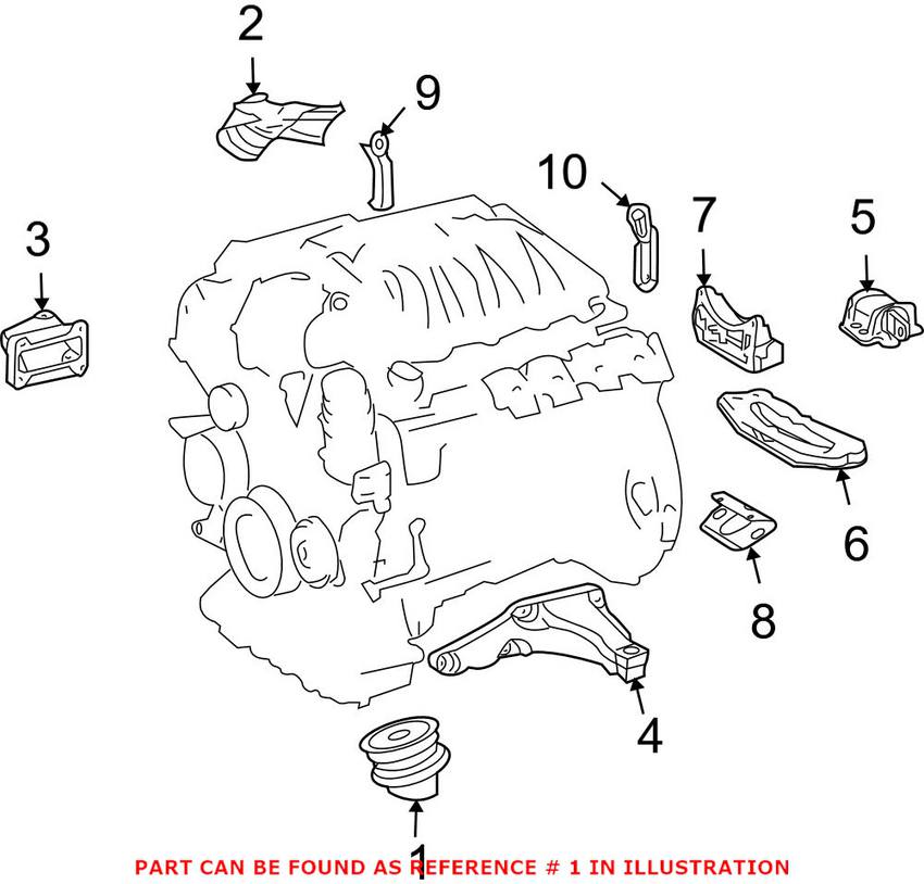 Mercedes Engine Mount 2302400017