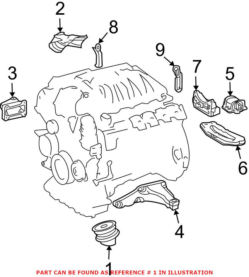 Mercedes Engine Mount 2302400117