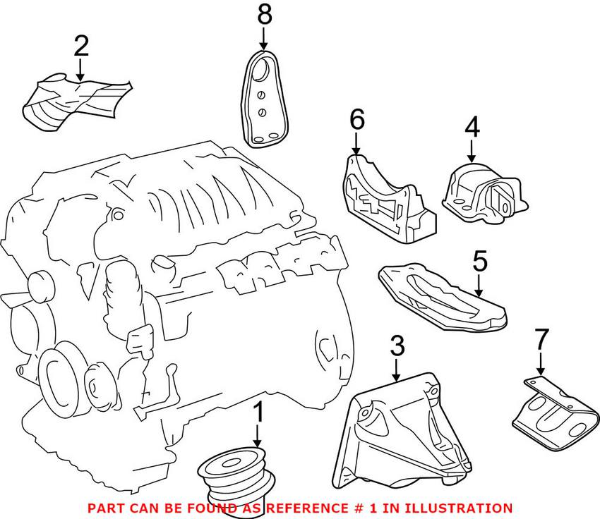 Mercedes Engine Mount - Front Driver Side 2302400417