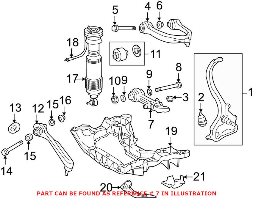 Mercedes Control Arm - Front Driver Side Lower (w/ Active Body Control) 2303303907