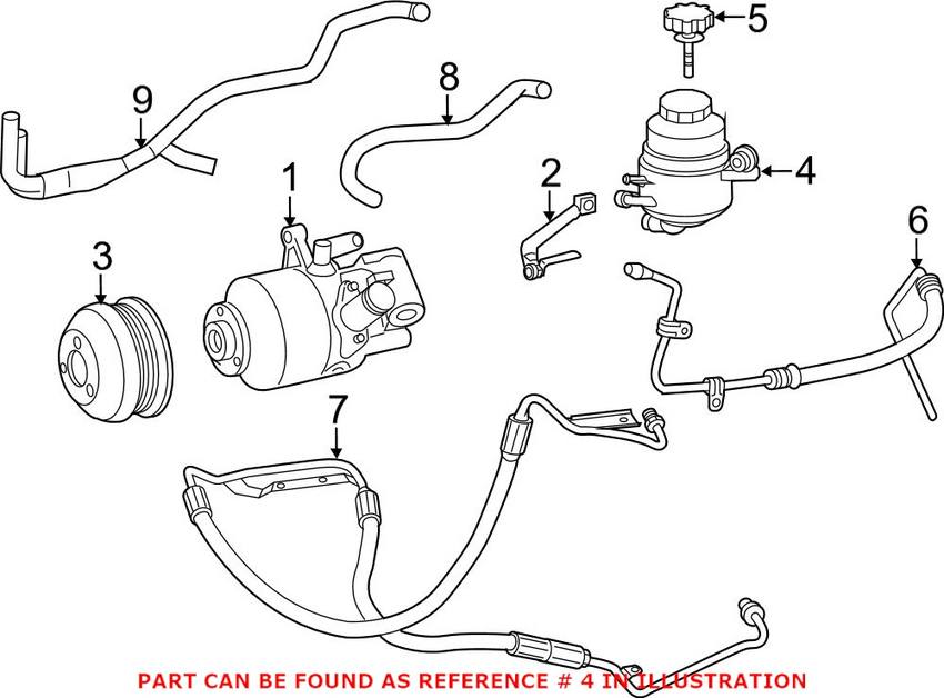 Mercedes Power Steering Reservoir 2304660202