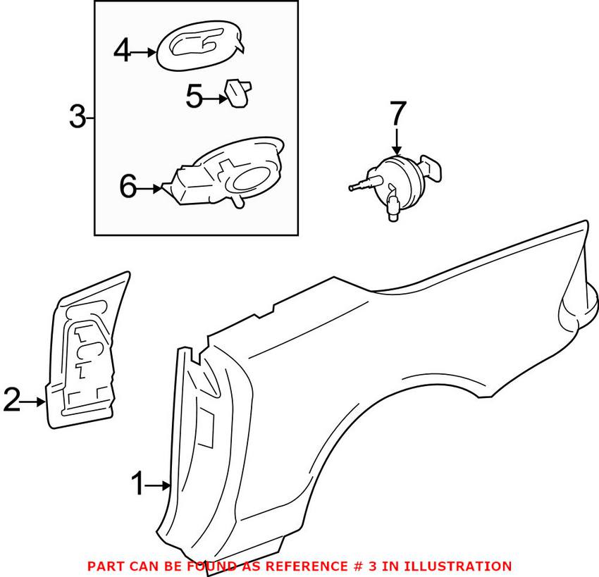 Mercedes Fuel Filler Door - Rear 23063002679999