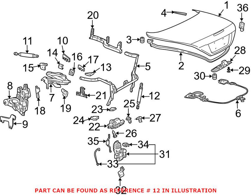 Mercedes Trunk Lift Support 2307500036