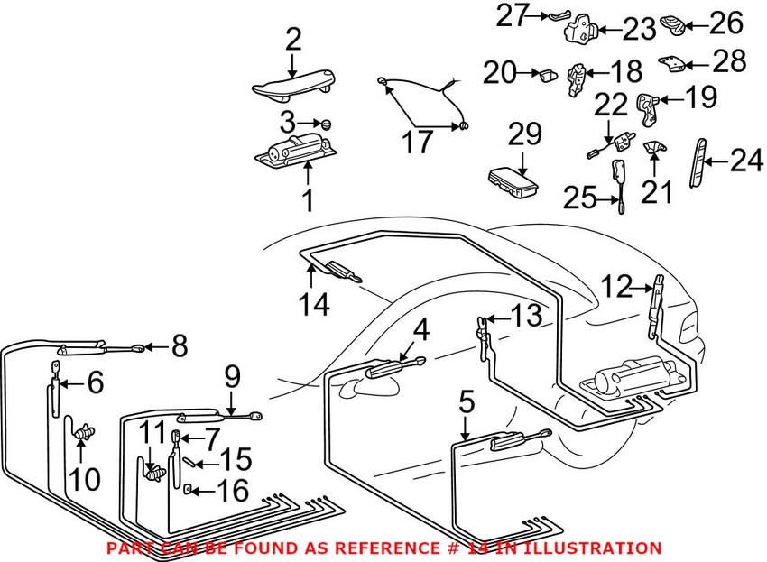 Mercedes Convertible Top Cylinder (Front) 2308000872