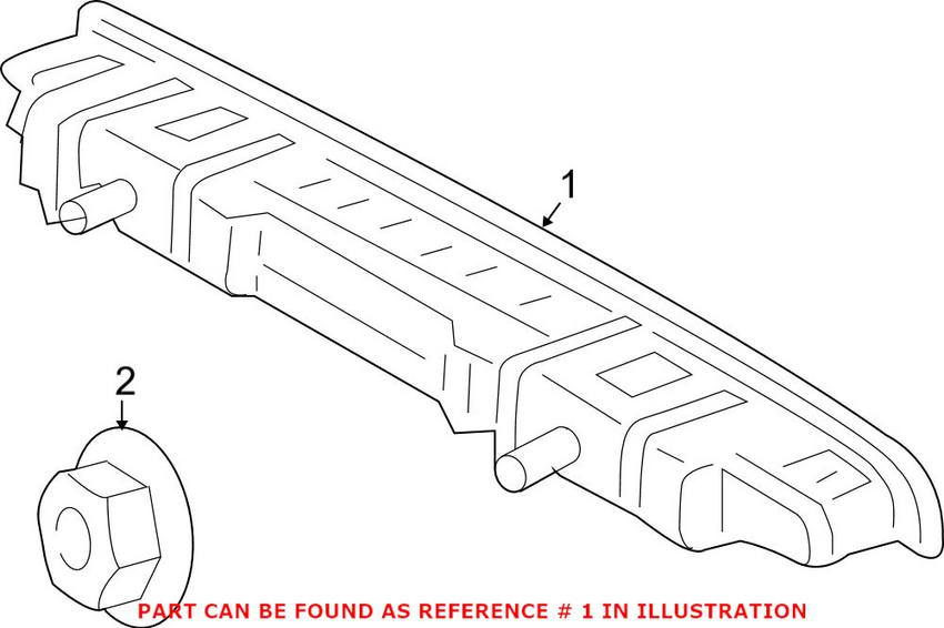 Mercedes Third Brake Light Assembly 2308200856