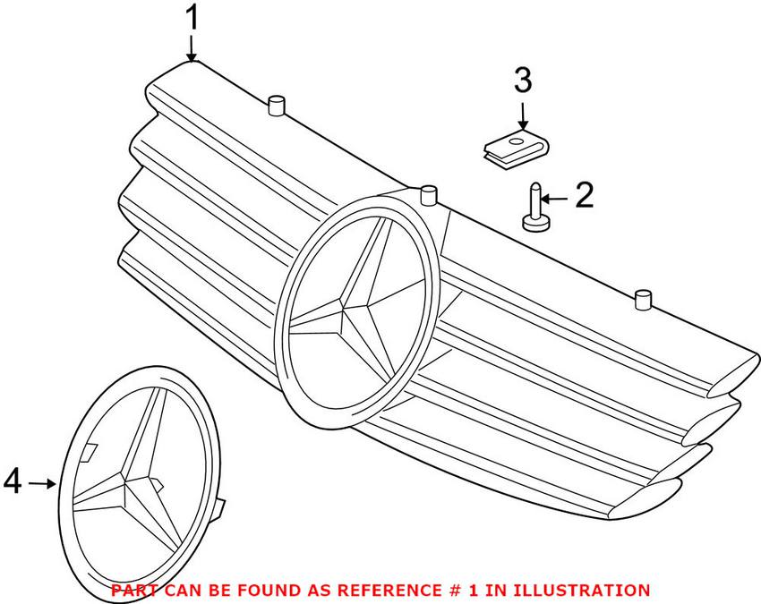 Mercedes Radiator Grille 2308801483