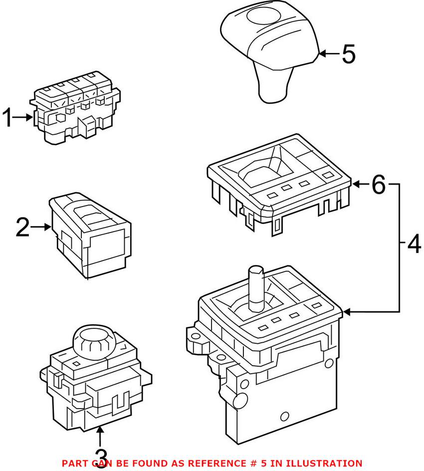 Mercedes Automatic Transmission Shift Lever Knob 23126700008R01