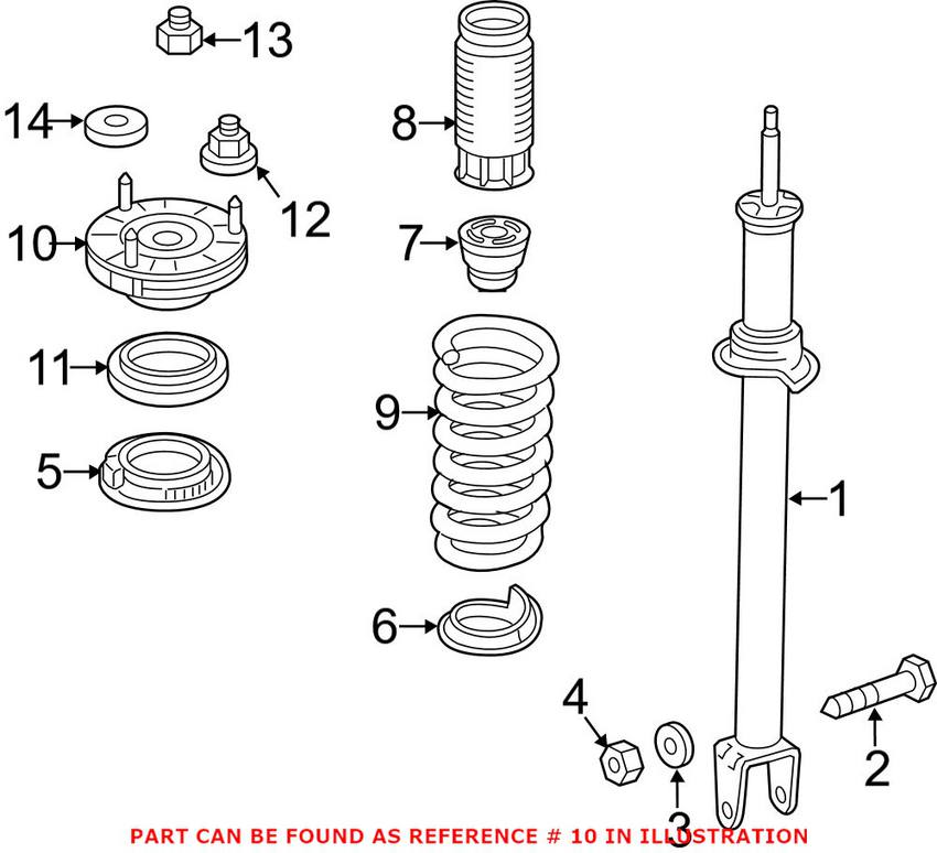 Mercedes Shock Mount - Front 2313230020