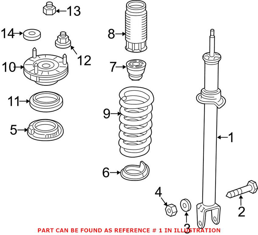 Mercedes Shock Absorber - Front 2313230700