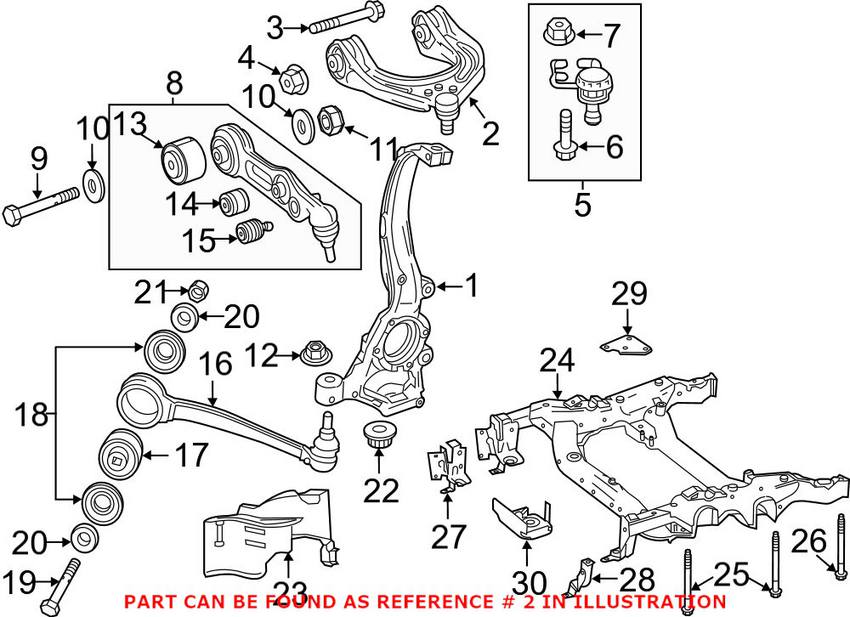 Mercedes Suspension Control Arm - Front Passenger Right Upper 2313303000