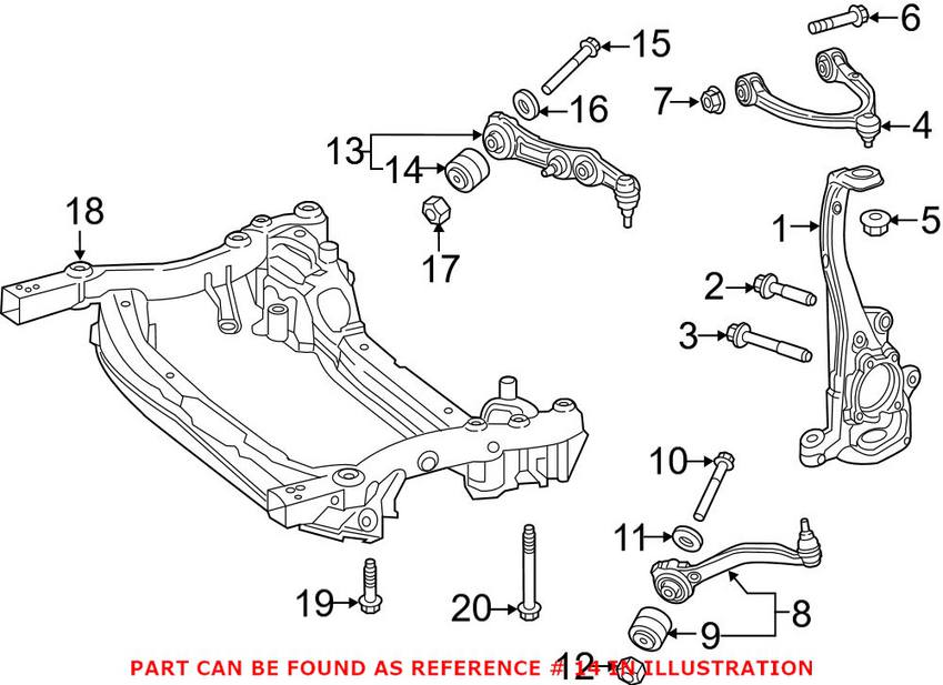 Mercedes Suspension Control Arm Bushing - Front Lower Rearward 2313331500