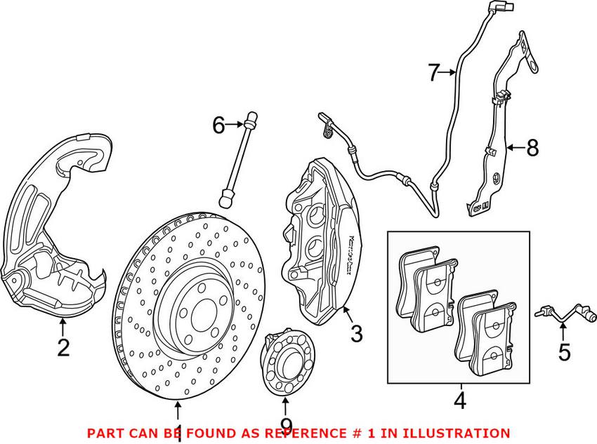 Mercedes Disc Brake Rotor - Front