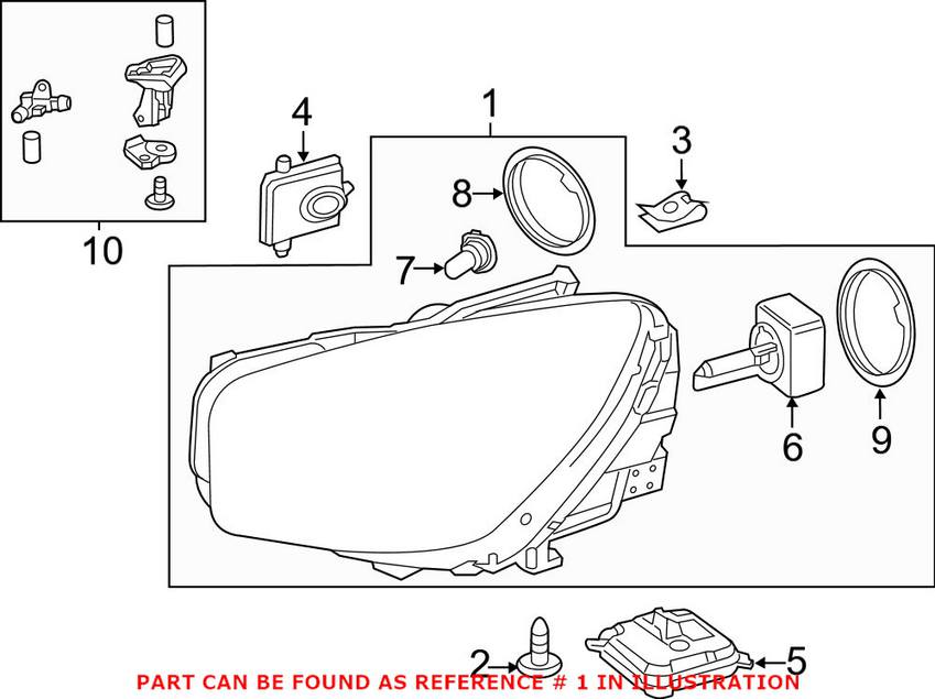 Mercedes Headlight Assembly - Driver Side (Xenon) 2318207561