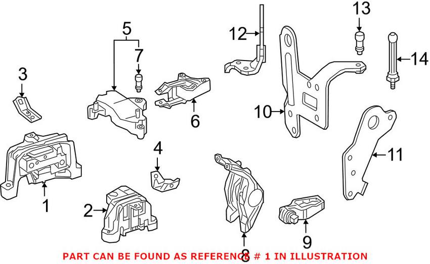 Mercedes Engine Mount - Passenger Right 2462402417