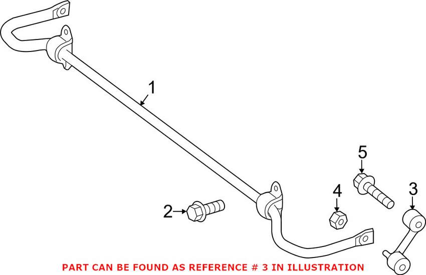 Mercedes Suspension Stabilizer Bar Link - Rear 2463200100