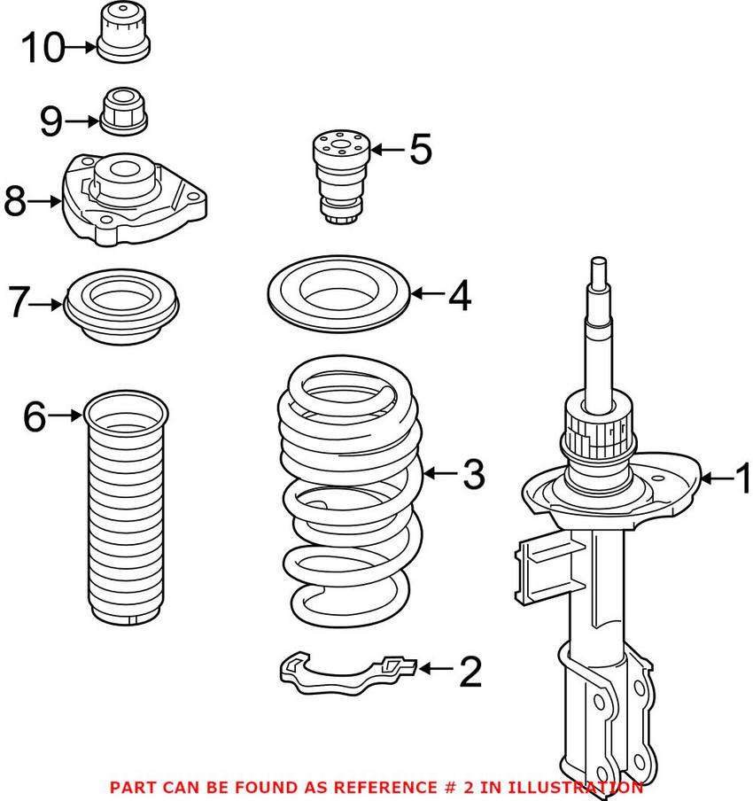 Mercedes Coil Spring Insulator - Lower 2463220084