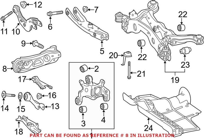 Mercedes Trailing Arm - Rear Passenger Side 2463500506