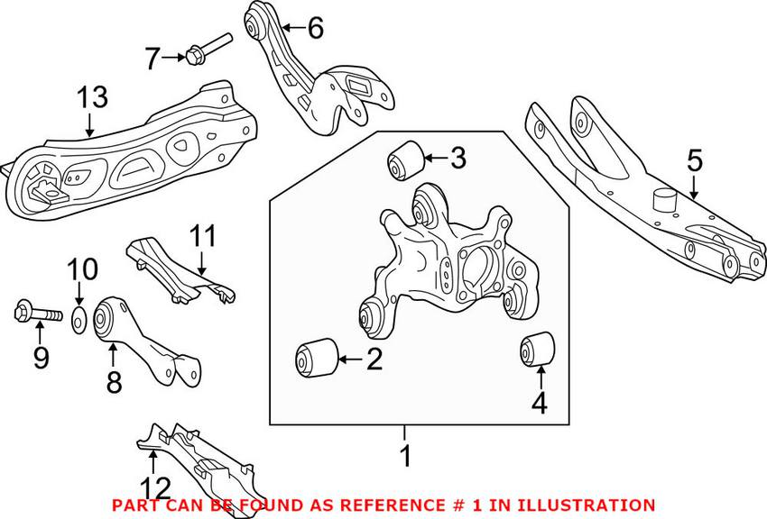 Mercedes Suspension Knuckle - Rear Driver Left 2463503541