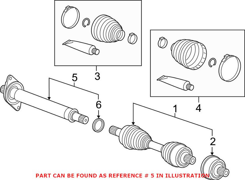 Mercedes CV Intermediate Shaft - Front 2463600274