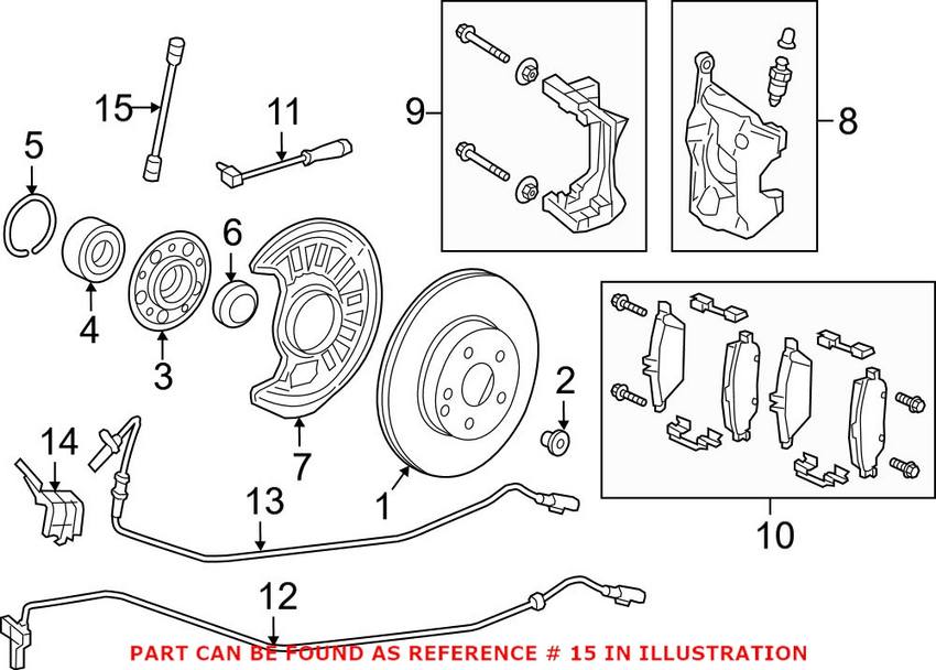 Mercedes Brake Hydraulic Hose - Front 2464200248