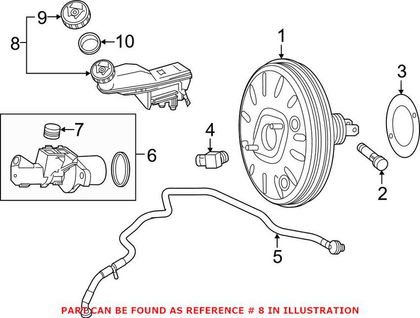 Mercedes Brake Master Cylinder Reservoir 2464300202