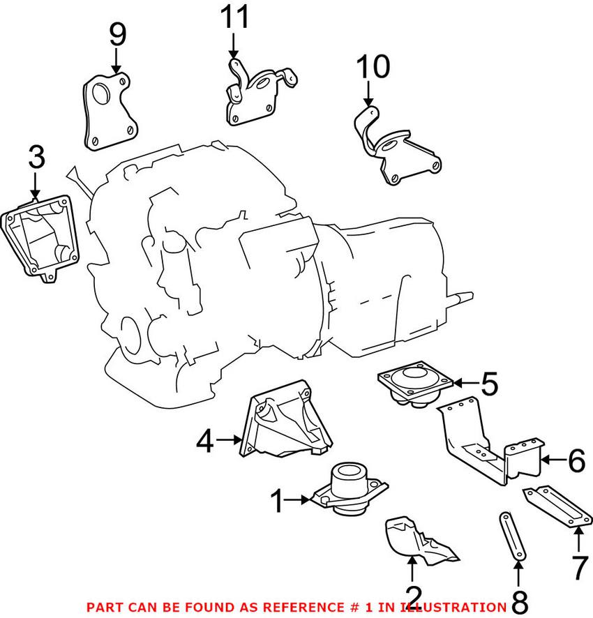 Mercedes Engine Mount 2512404317