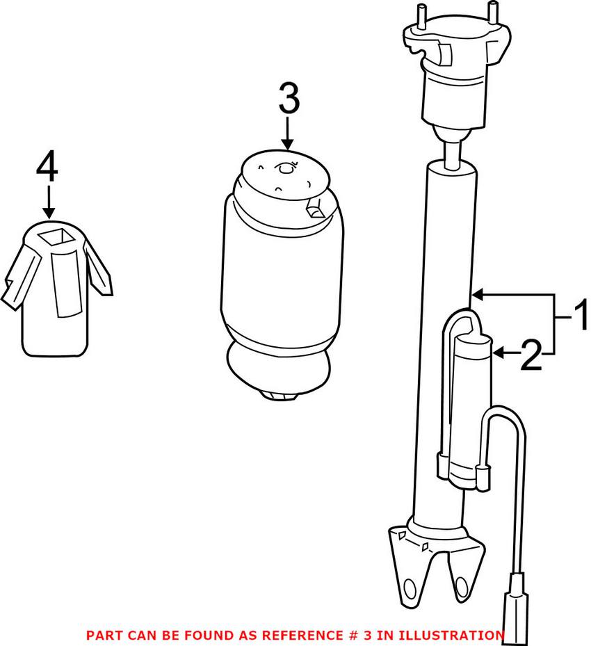 Mercedes Air Spring - Rear 2513200425